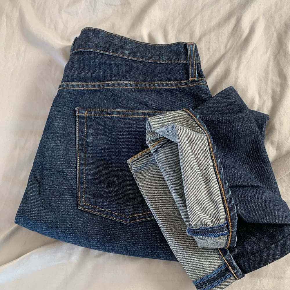 Bonobos Blue Cropped Ankle Jeans with Classic Wash